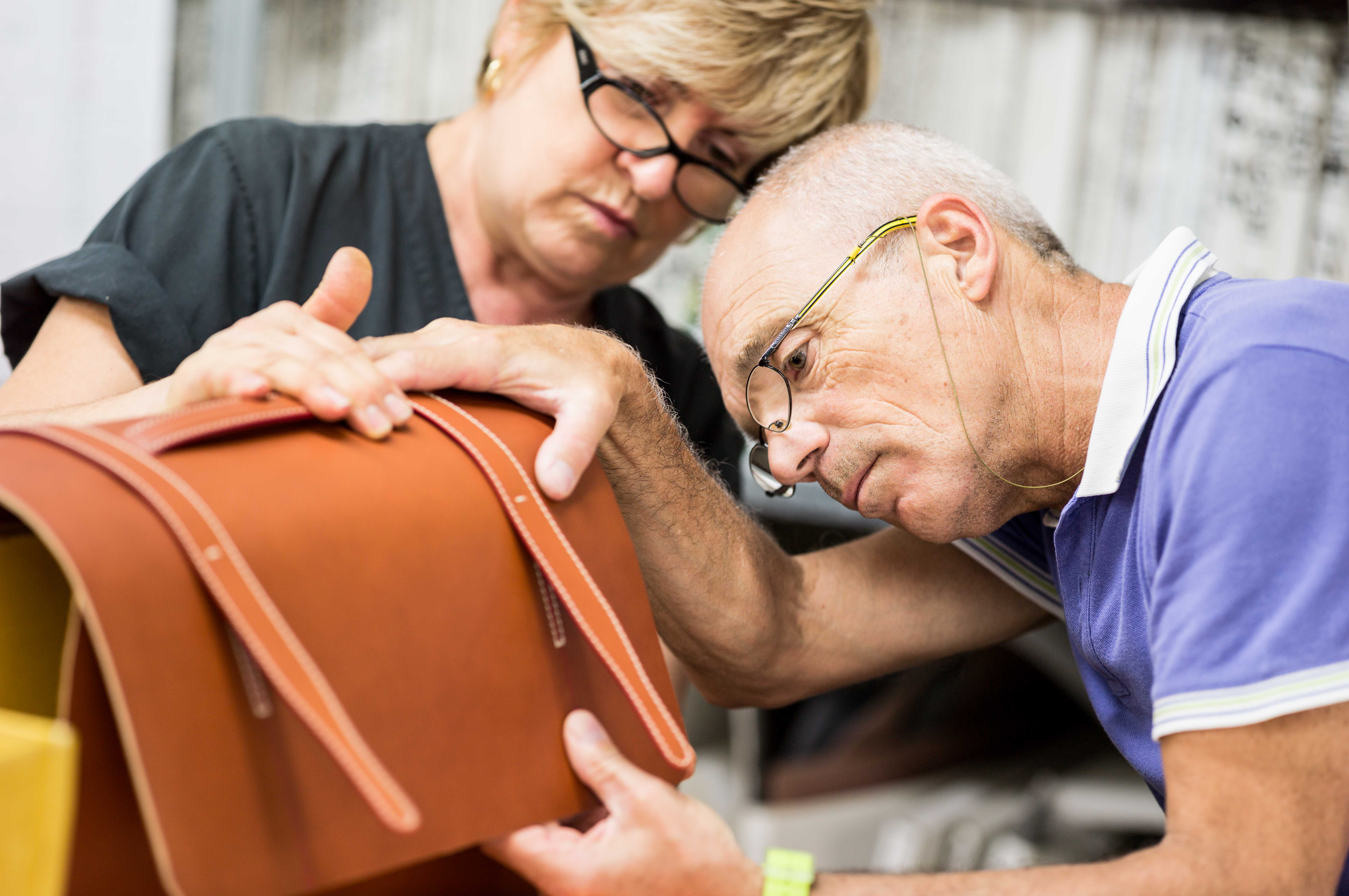 Crafting the Leica bag
Photo by Michael Agel