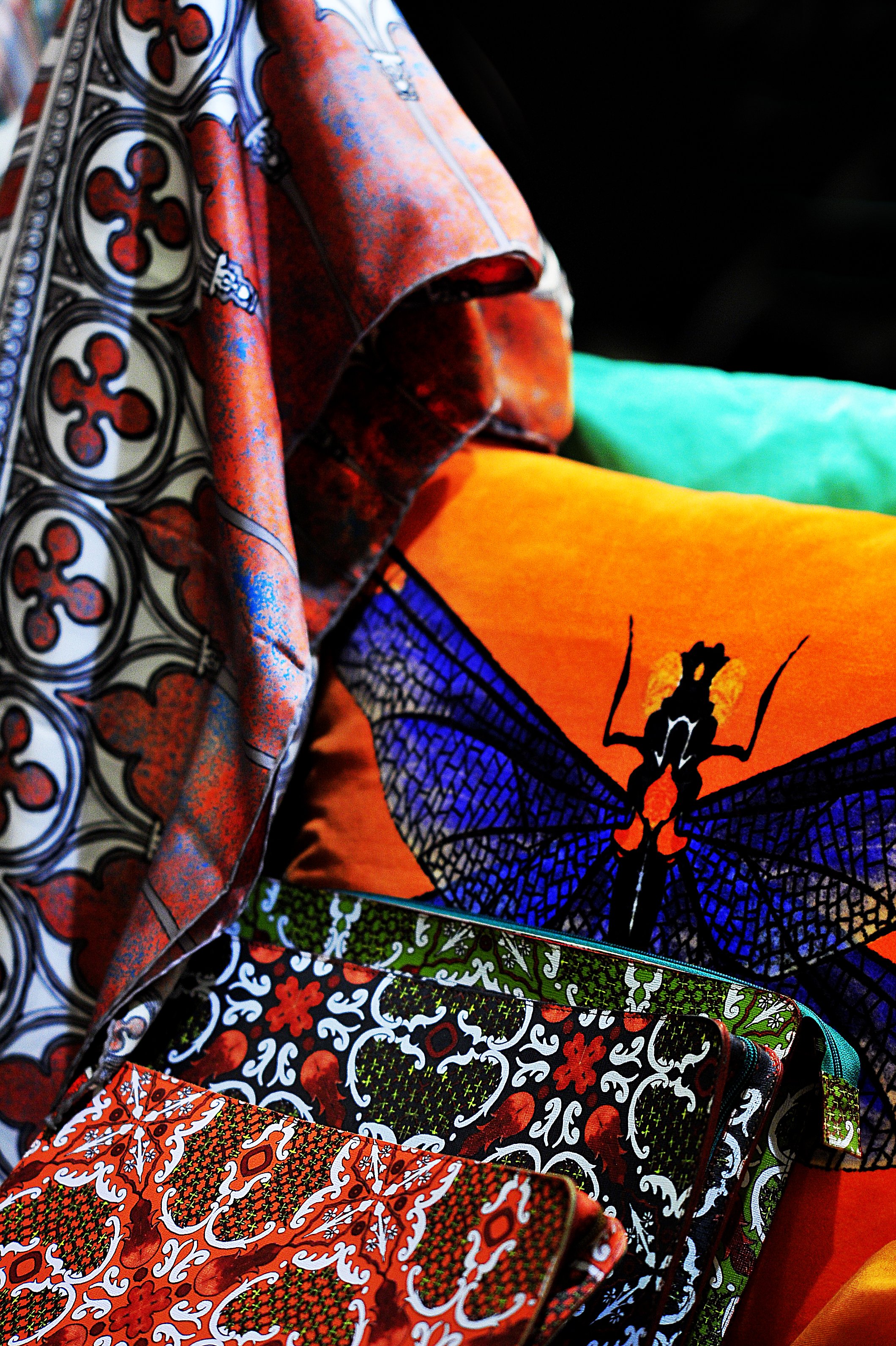 Kinloch scarves made with Como silk and prints painted by designer Marco Kinloch Herbertson <br />
Photo by Silio Danti
