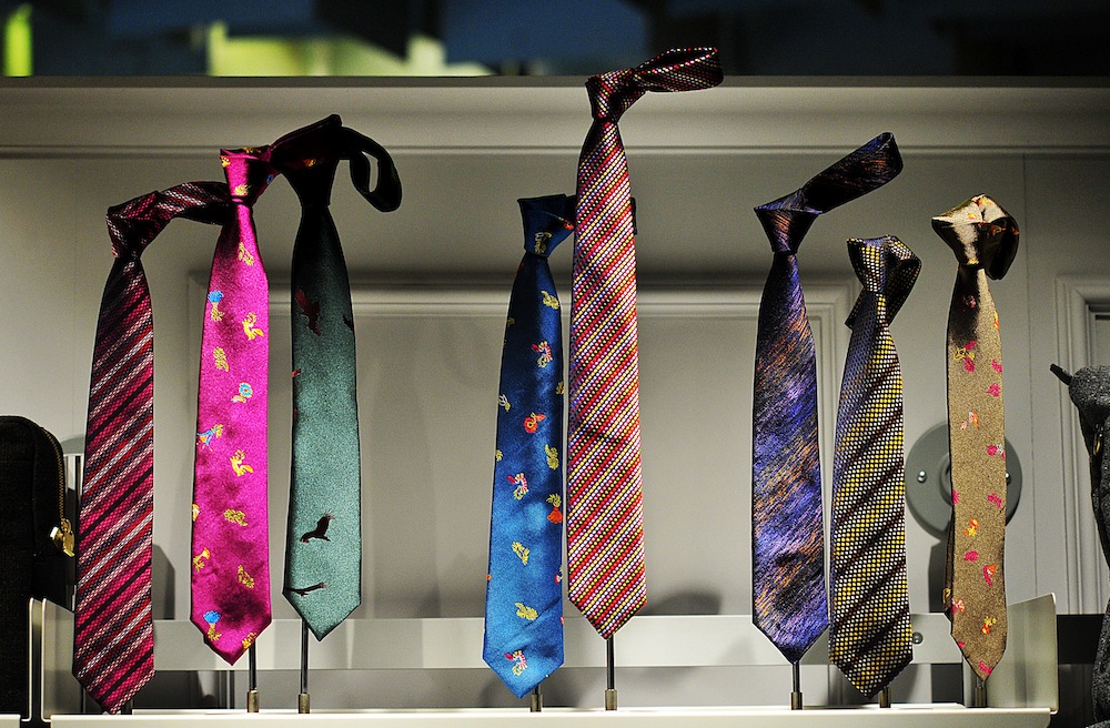 Richard James ties <br />
Photo by Silio Danti 