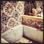 Sicilian tiles in Corrada's family home