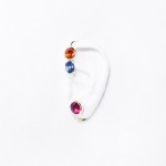 Yellow gold 18k, sapphire, spessartite garnet, pink tourmaline