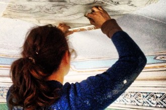 Corrada restores her family's home, once lived in by her great great grandfather, by hand.