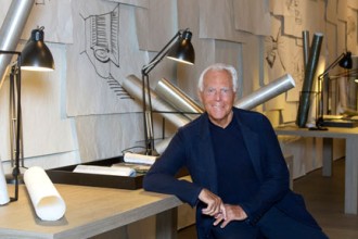 Giorgio Armani among designs of his Armani Casa collection