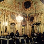 The gilded hall of Palacio Foz in Lisbon  is the setting for Fashion Week