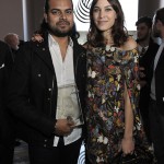 Rahul Mishra and Alexa Chung. Courtesy of Woolmark