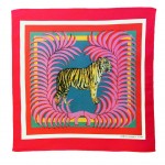 Cotton Regal Tiger Handkerchief in gift box by Jessica Russell Flint