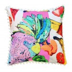 Punky Parrot Linen Cushion Cover  by Jessica Russell Flint